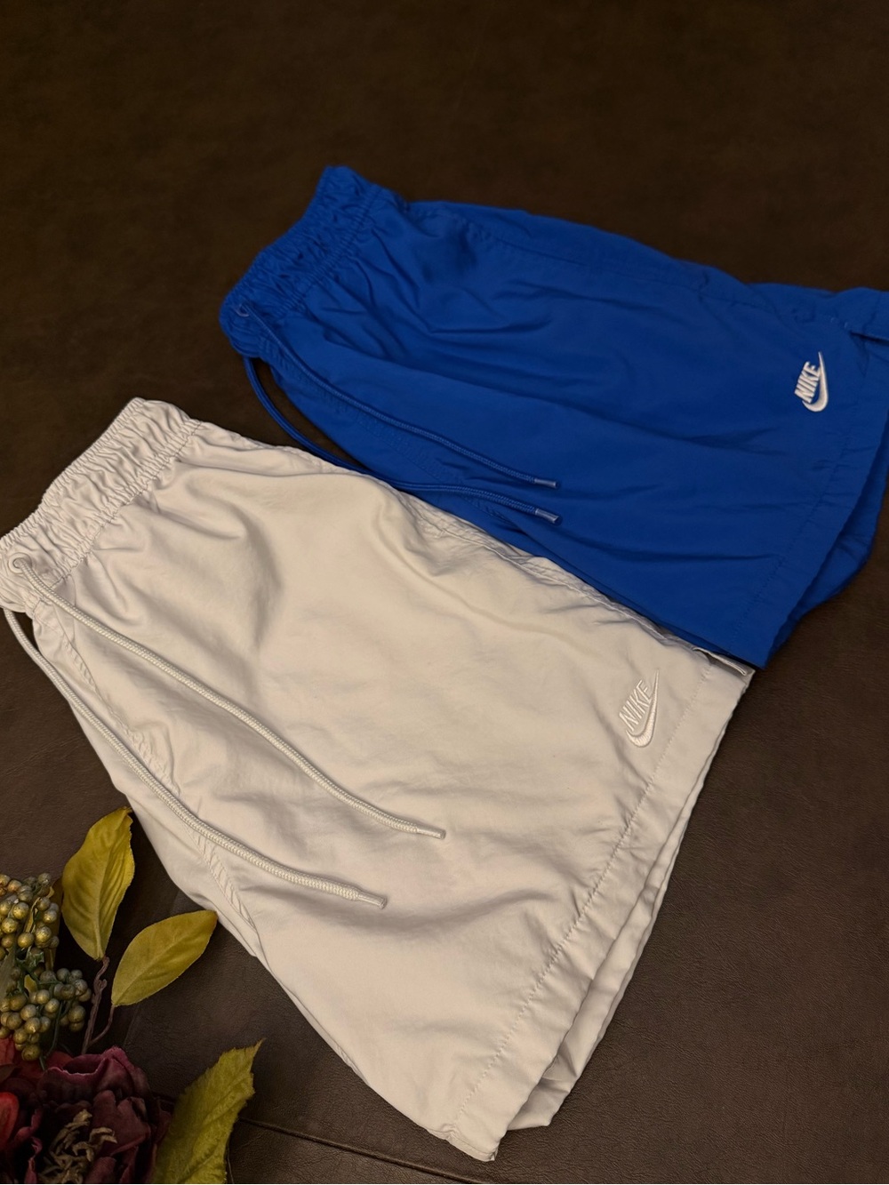 Set of 2: Nike Men’s Club Woven Flow Shorts in Royal Blue & Light Grey (Size S)